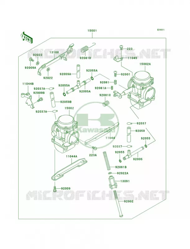 Carburetor Kawasaki MOTOS 500 2001 Ninja 500R  EX500-D8