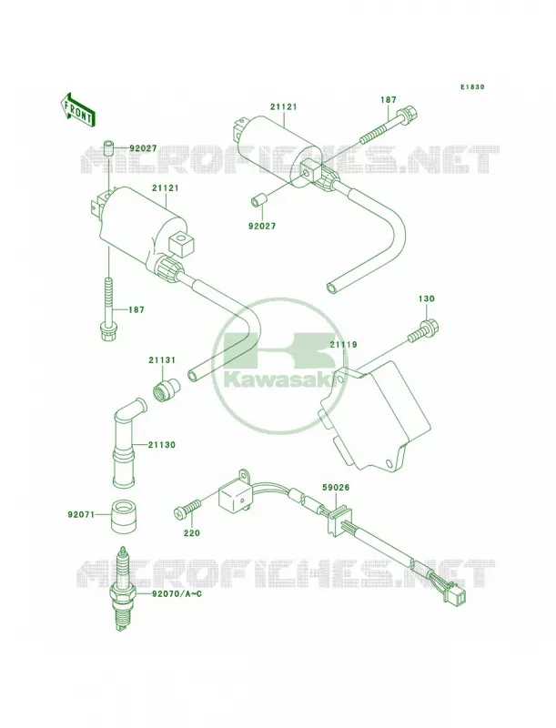 Ignition System Kawasaki MOTOS 500 2001 Ninja 500R  EX500-D8