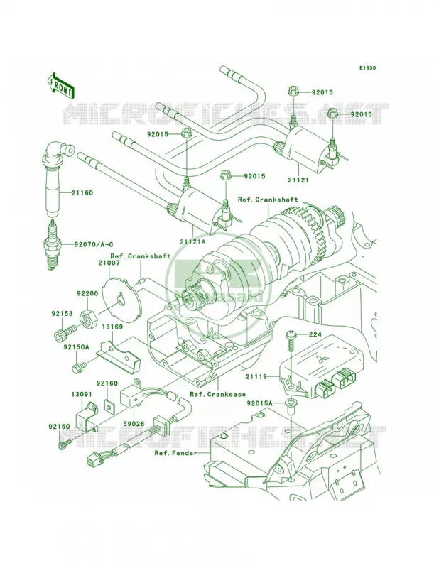 Ignition System Kawasaki MOTOS 1200 2001 ZRX1200R  ZR1200-A1