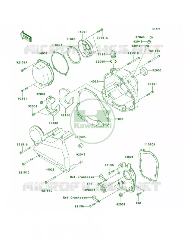 Engine Covers Kawasaki MOTOS 750 2001 ZR-7S  ZR750-H1