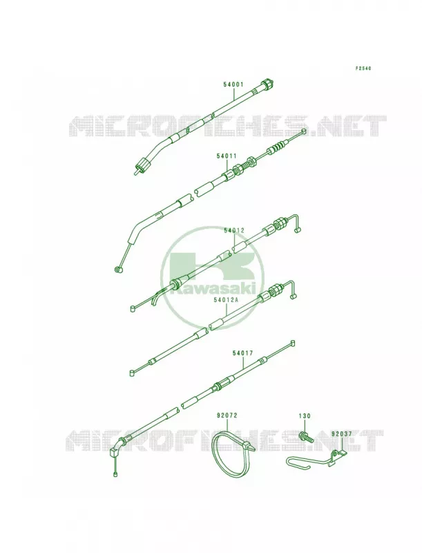 Cables Kawasaki MOTOS 250 2000 Ninja 250R  EX250-F14