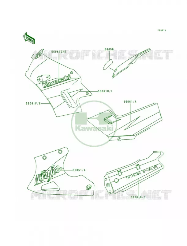 DecalsRedEX250-F1112 Kawasaki MOTOS 250 1999 Ninja 250R  EX250-F13