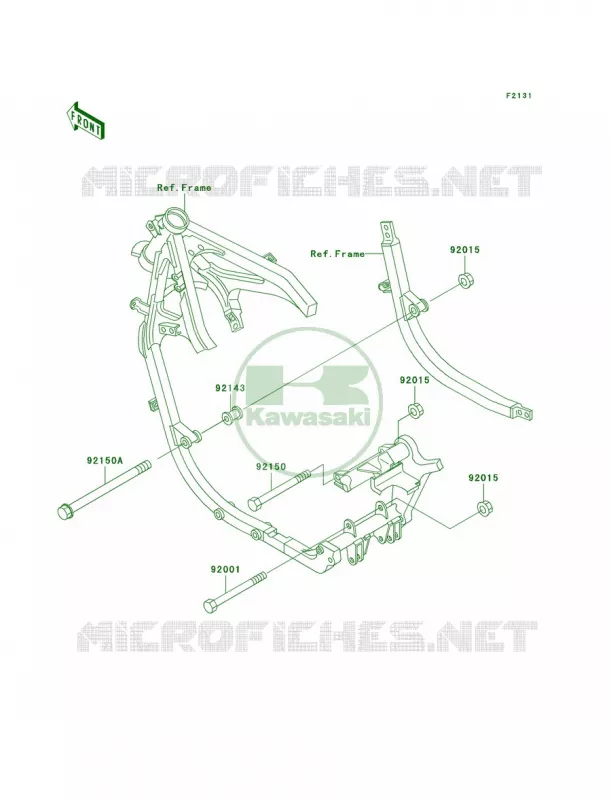 Frame Fittings Kawasaki MOTOS 500 1999 Ninja 500R  EX500-D6