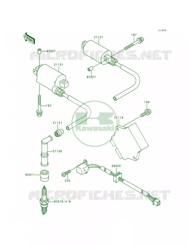 Ignition System Kawasaki MOTOS 500 1998 Ninja 500R  EX500-D5