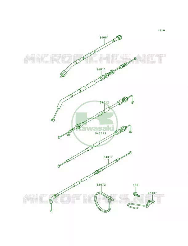 Cables Kawasaki MOTOS 250 1996 Ninja 250R  EX250-F10