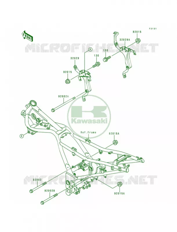 Frame Fittings Kawasaki MOTOS 250 1996 Ninja 250R  EX250-F10