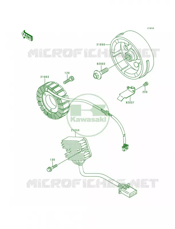 Generator Kawasaki MOTOS 500 1996 Ninja 500  EX500-D3