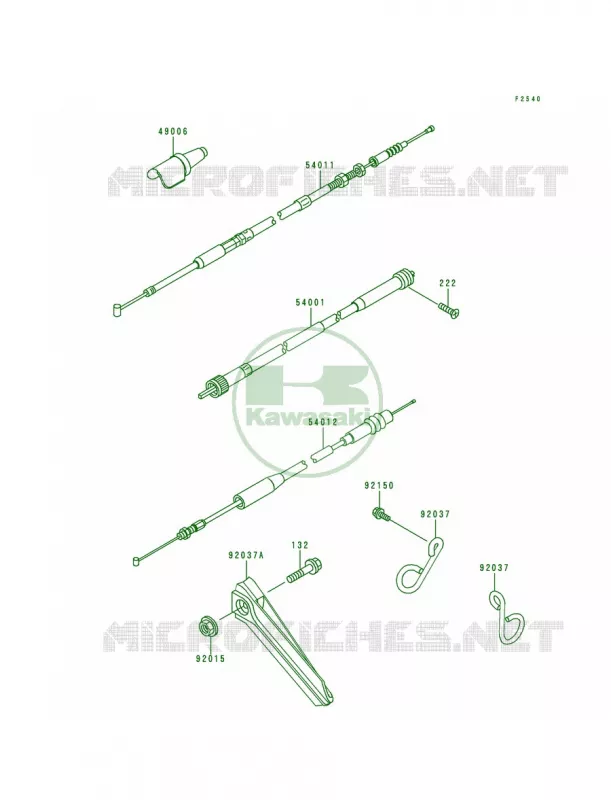 Cables Kawasaki MOTOS 200 1996 KDX200  KDX200-H2
