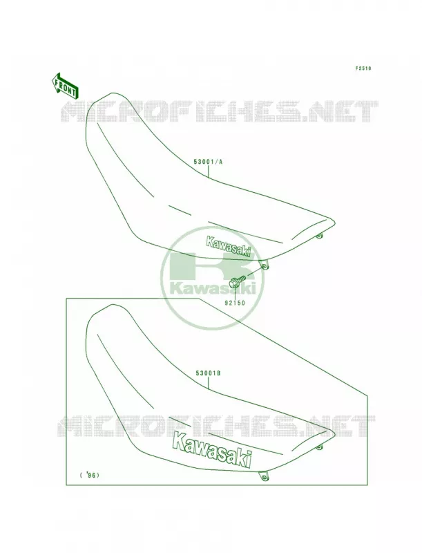 Seat Kawasaki MOTOS 200 1996 KDX200  KDX200-H2