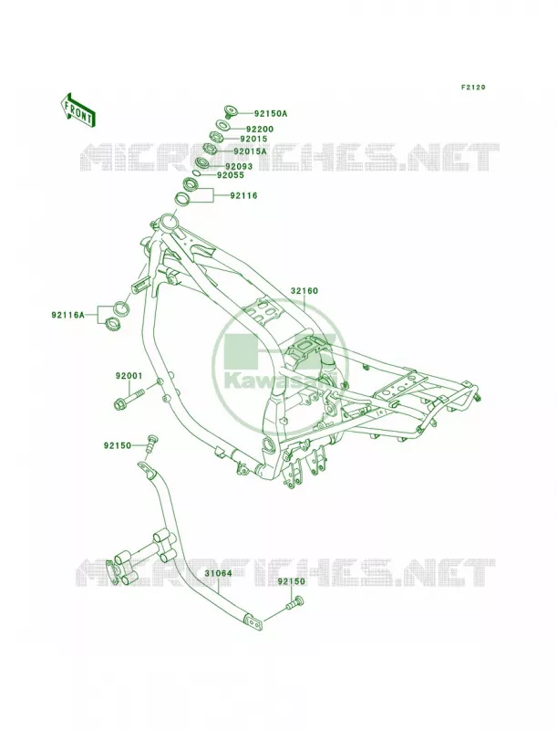 Frame Kawasaki MOTOS 1100 1996 GPZ 1100  ZX1100-E2