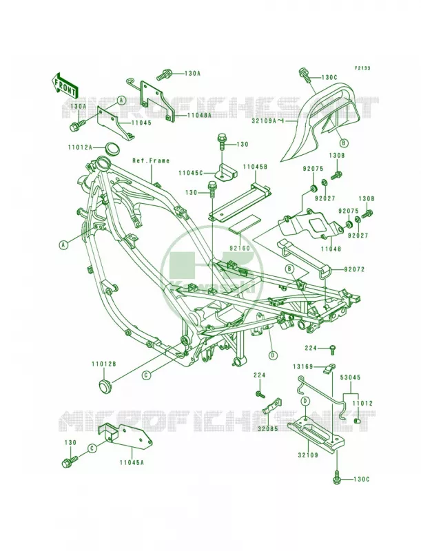 Electro Bracket Kawasaki MOTOS 500 1995 Ninja 500  EX500-D2