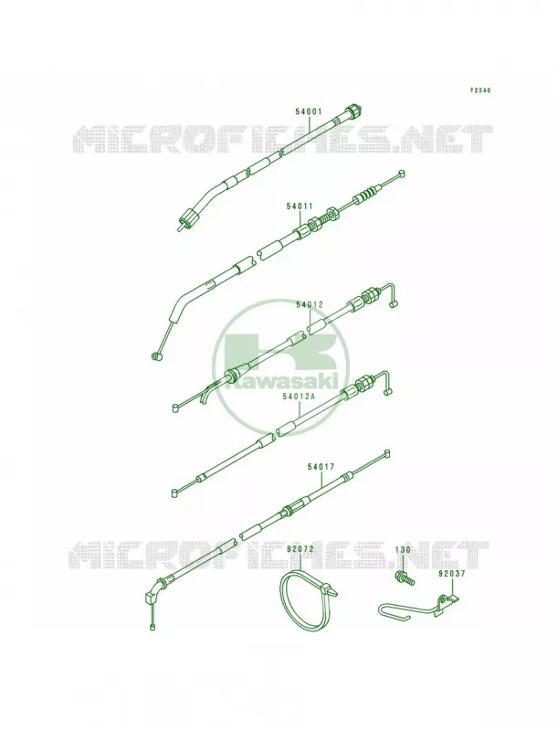 Cables Kawasaki MOTOS 250 1994 Ninja 250R  EX250-F8