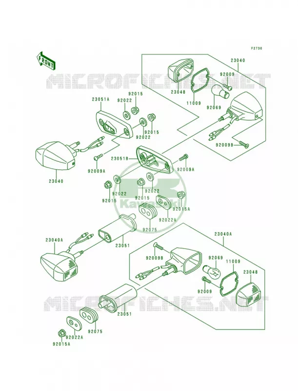 Turn Signals Kawasaki MOTOS 250 1994 Ninja 250R  EX250-F8