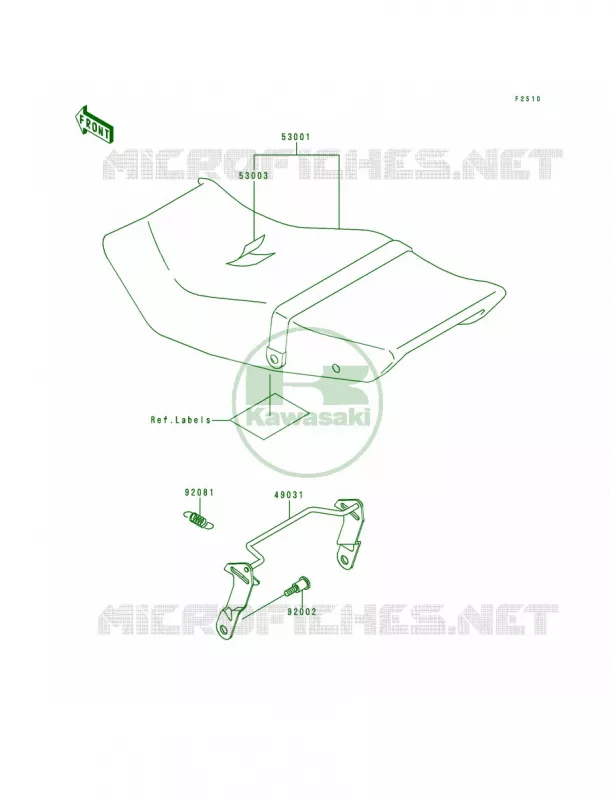 Seat Kawasaki MOTOS 250 1993 Ninja 250R  EX250-F7