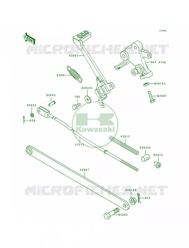 Brake PedalTorque Link Kawasaki MOTOS 500 1993 EX500  EX500-A7
