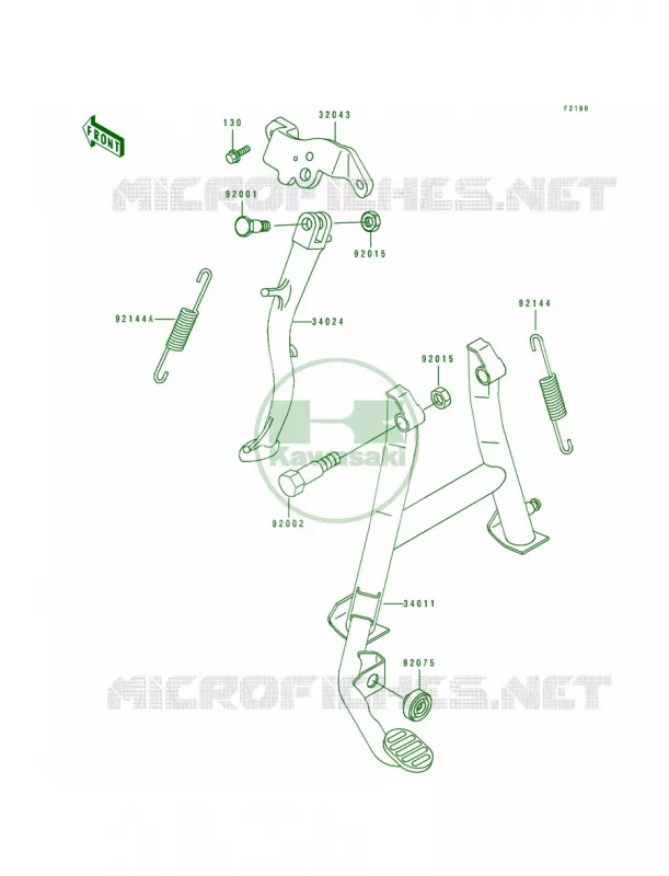 Stands Kawasaki MOTOS 500 1993 EX500  EX500-A7