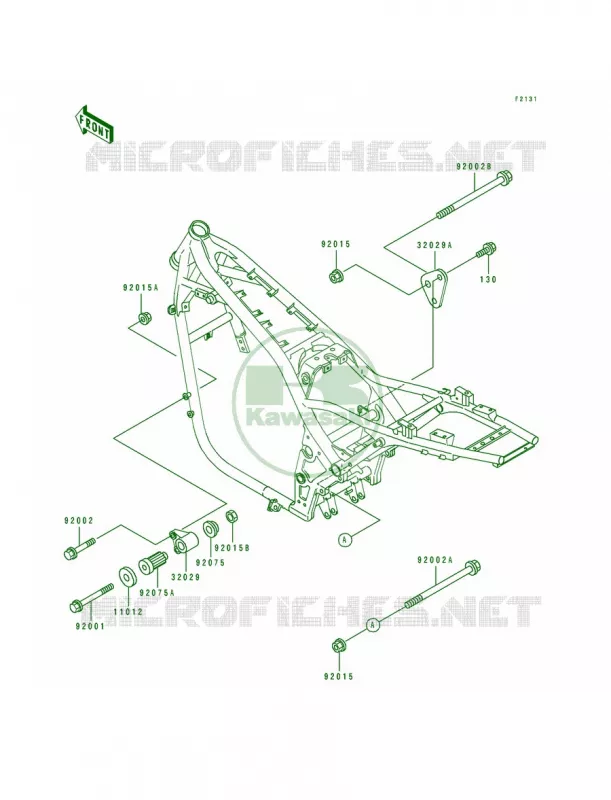 Frame Fittings Kawasaki MOTOS 1100 1993 ZR1100 Zephyr  ZR1100-A2