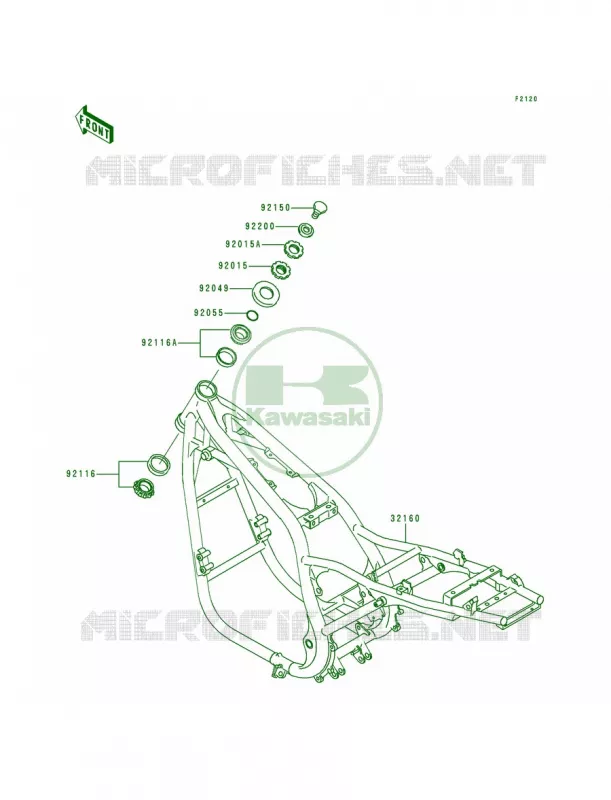 Frame Kawasaki MOTOS 750 1993 Zephyr 750  ZR750-C3