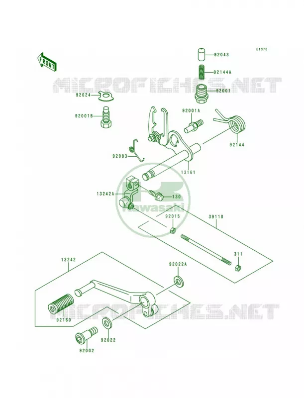 Gear Change Mechanism Kawasaki MOTOS 750 1993 Zephyr 750  ZR750-C3