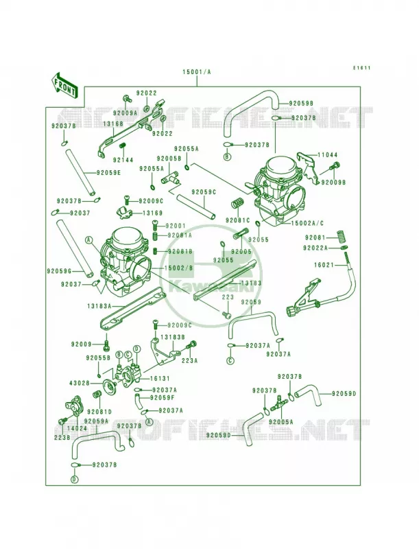 Carburetor Kawasaki MOTOS 250 1992 Ninja 250R  EX250-F6