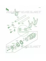 Gear Change DrumShift Forks pour Kawasaki ZR1100 Zephyr