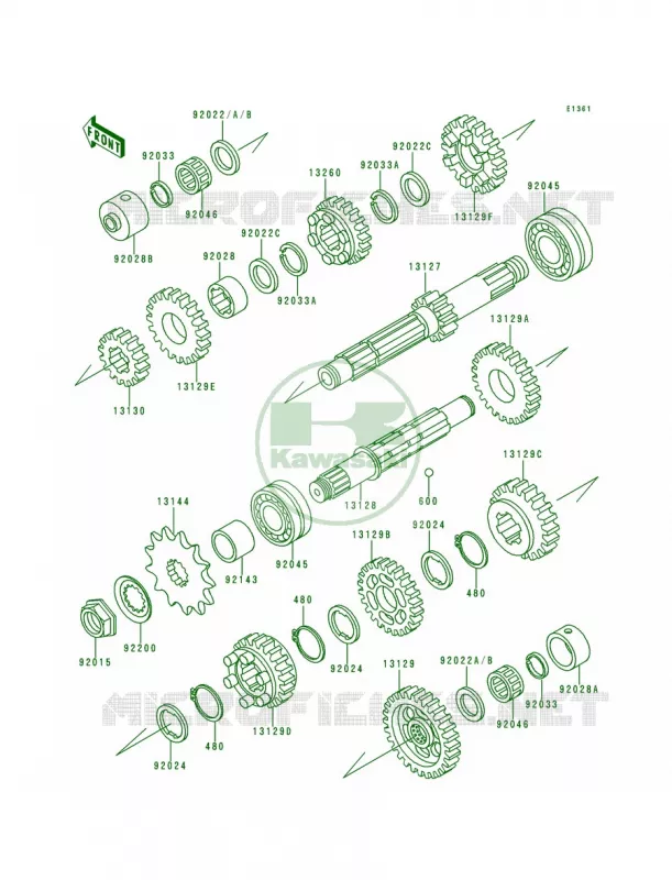 Transmission Kawasaki MOTOS 750 1992 Zephyr 750  ZR750-C2