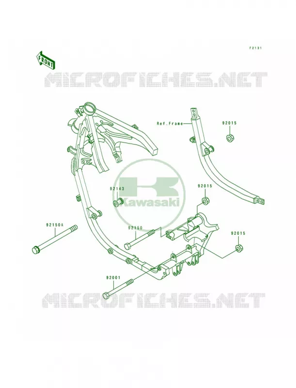 Frame Fittings Kawasaki MOTOS 500 1991 EX500  EX500-A5