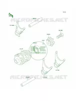 Gear Change DrumShift Forks pour Kawasaki KLX650R