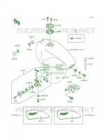 Fuel TankZR550 B1B2 pour Kawasaki Zephyr