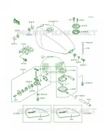Fuel TankZR550 B3 pour Kawasaki Zephyr
