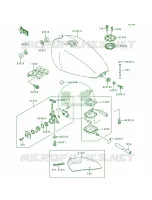 Fuel TankZR550 B4 pour Kawasaki Zephyr