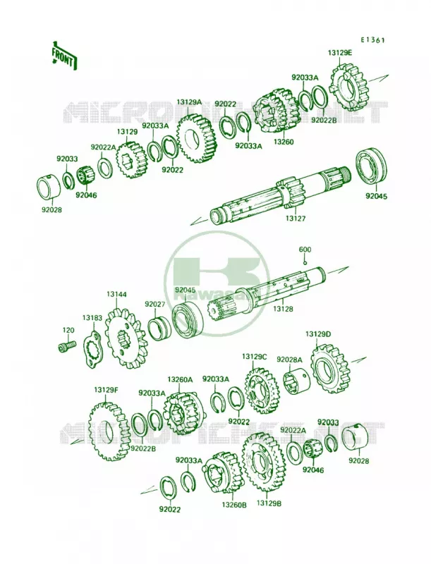 Transmission Kawasaki MOTOS 250 1990 Ninja 250R  EX250-F4