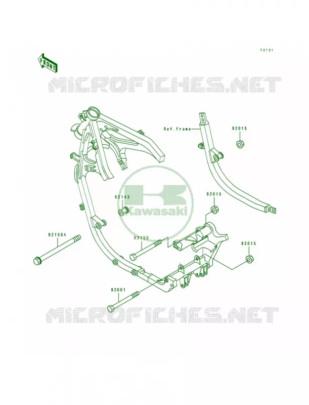 Frame Fittings Kawasaki MOTOS 500 1990 EX500  EX500-A4