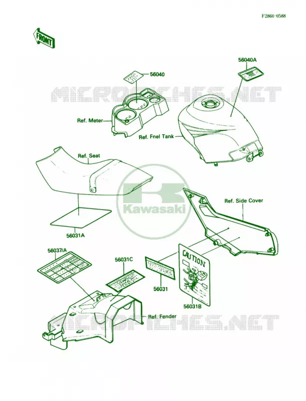 Labels Kawasaki MOTOS 250 1989 Ninja 250R  EX250-F3