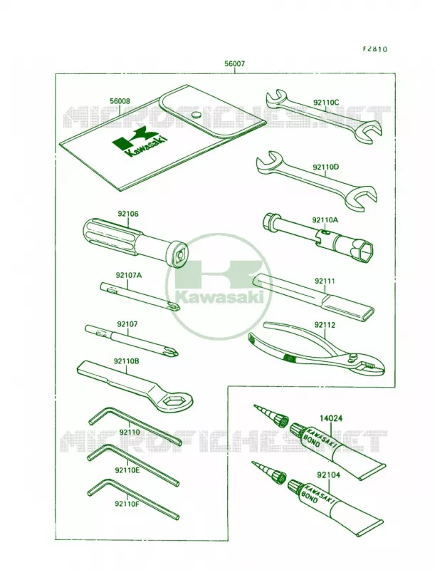 Owner's Tools Kawasaki MOTOS 250 1988 Ninja 250R  EX250-F2