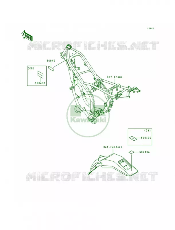 Labels Kawasaki MOTOS 200 1995 KDX200  KDX200-H1