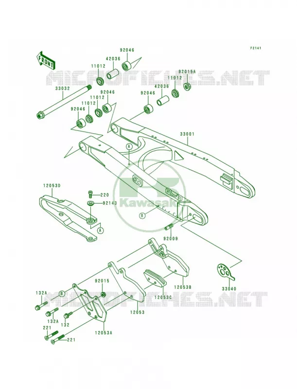 Swingarm Kawasaki MOTOS 200 1995 KDX200  KDX200-H1