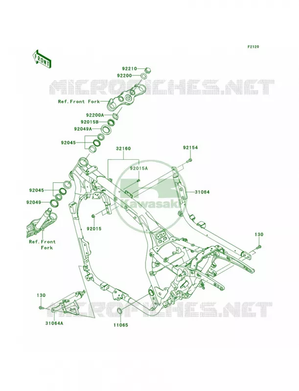 Frame Kawasaki MOTOS 1700 2014 Vulcan 1700 Nomad ABS  VN1700DEF