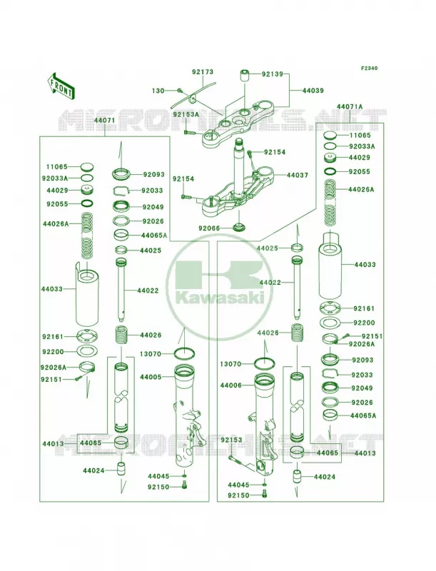 Front Fork Kawasaki MOTOS 1700 2013 Vulcan 1700 Vaquero   VN1700JDF