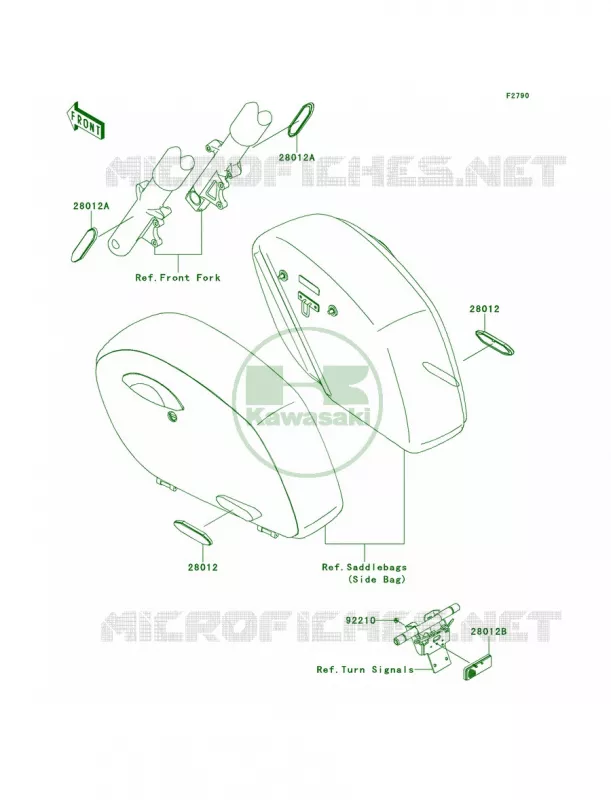 Reflectors Kawasaki MOTOS 1700 2013 Vulcan 1700 Vaquero   VN1700JDF
