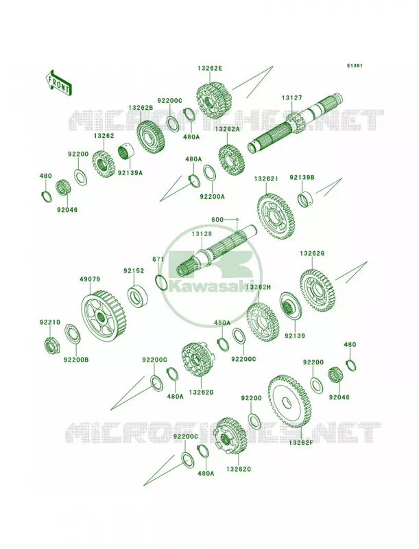 Transmission Kawasaki MOTOS 1700 2013 Vulcan 1700 Vaquero  VN1700JDFA
